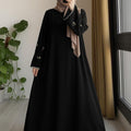 Floral Abaya ( Black )