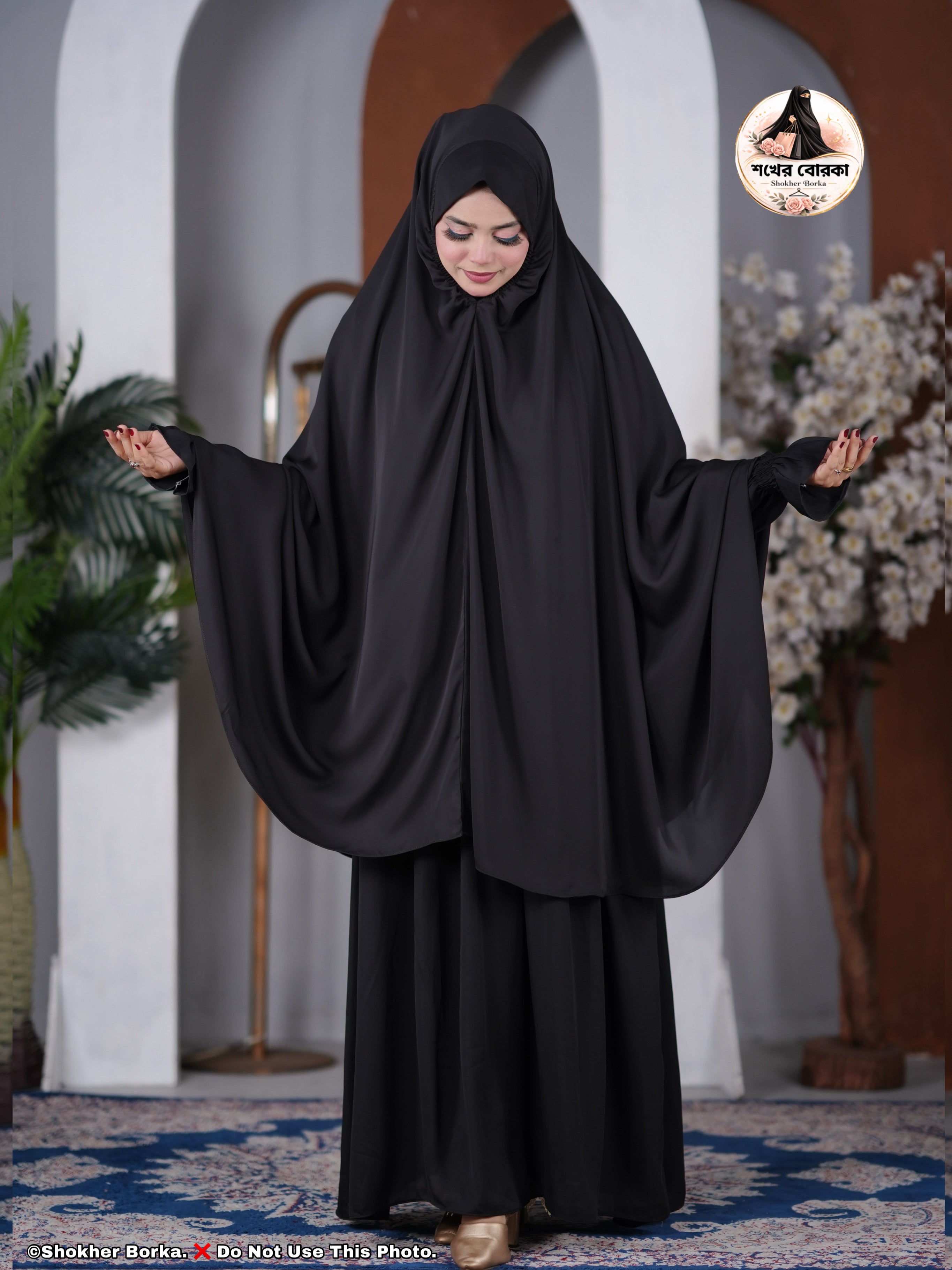 Safiya Sunnati Borka Set ( Black )