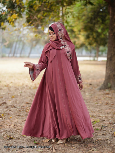 Abaya Safa (Dusty Rose)