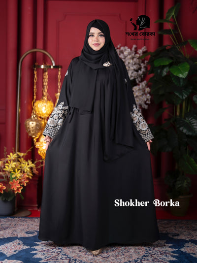Dalia Embroidary Borka ( Black )
