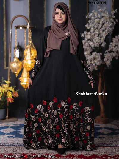 Red Rose Embroidary Borka