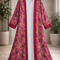 Exclusive Print Abaya ( Maroon )