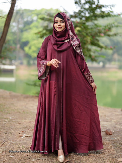 Abaya Safa (Maroon)