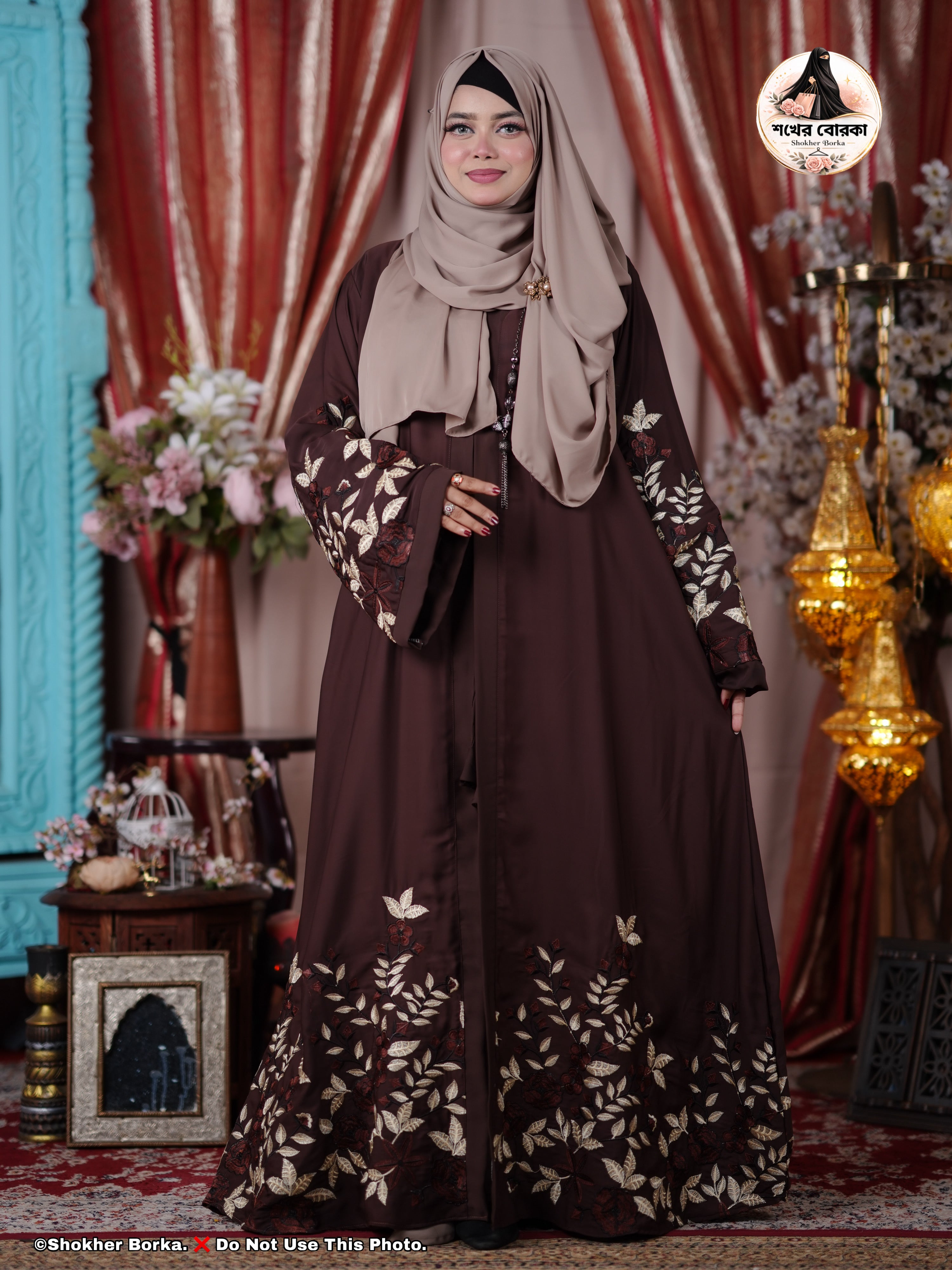 Labiba Embroidary Koti ( Coffee )