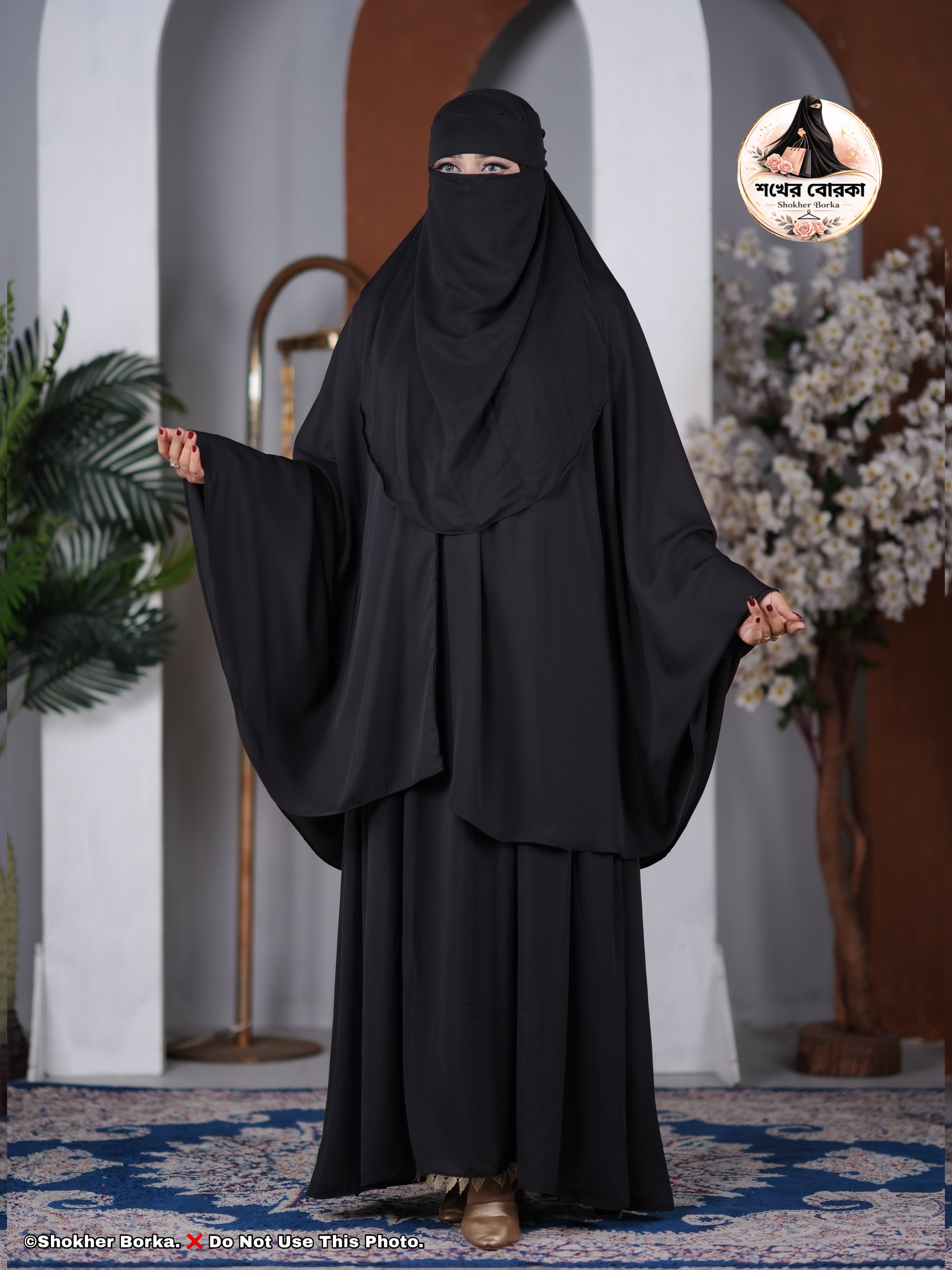 Safiya Sunnati Borka Set ( Black )