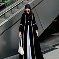 Classic Botam Abaya ( Black & White )