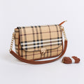 Check Pattern Hand Bag ( Brown )