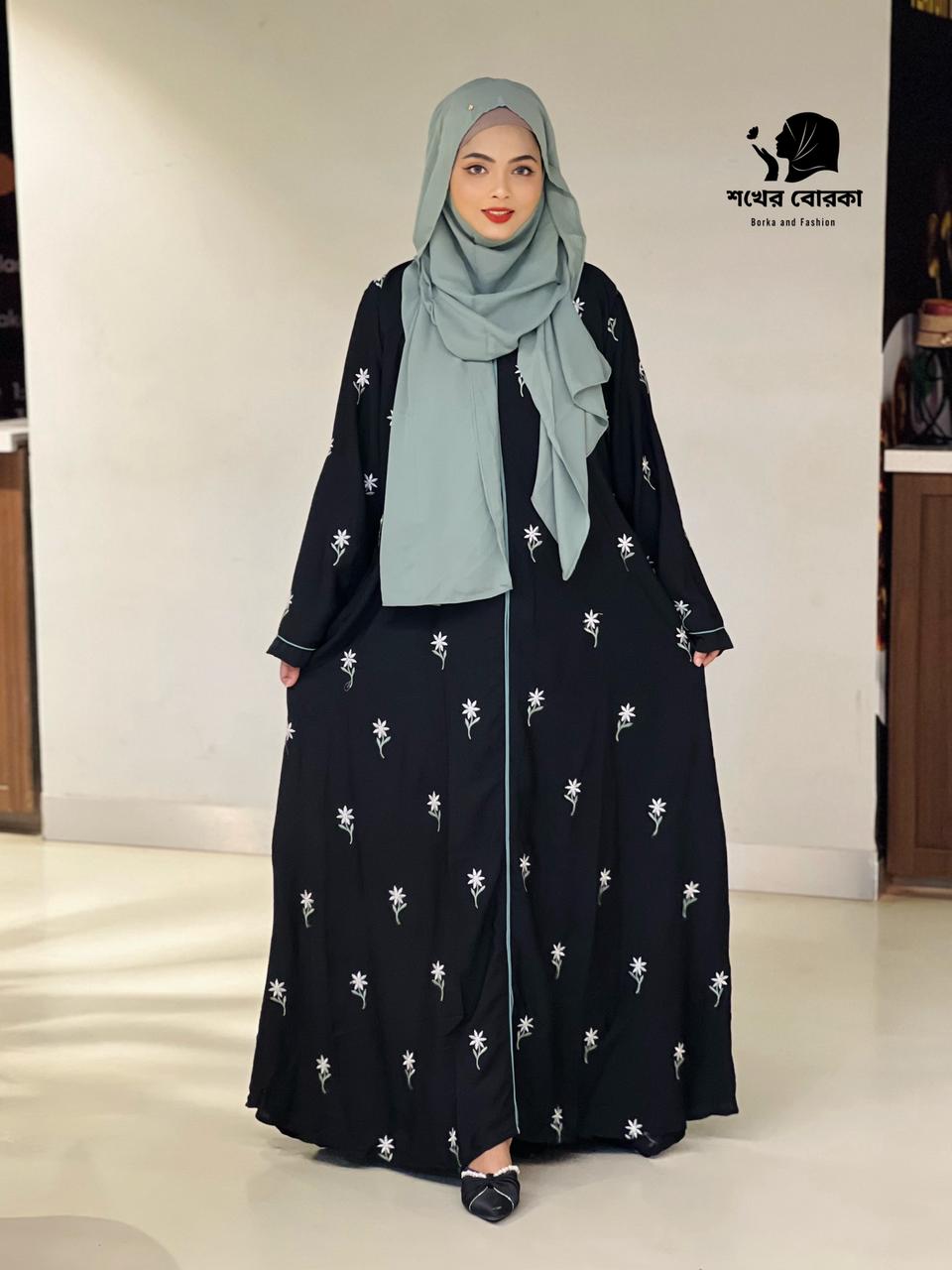 Sada Koli Embroidary Abaya