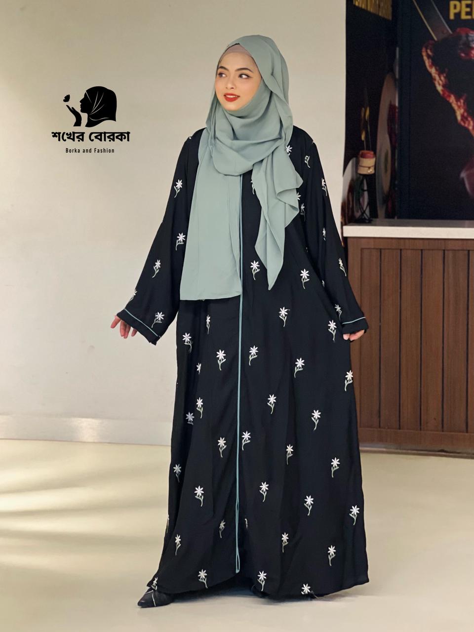 Sada Koli Embroidary Abaya