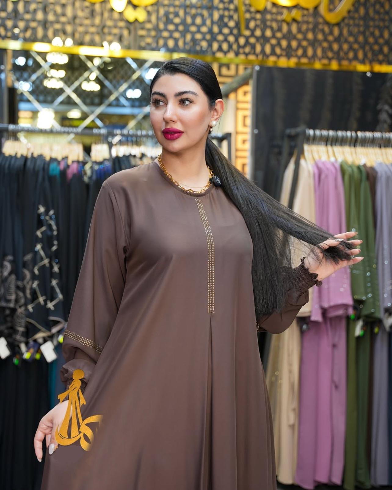 Amira Stone Abaya ( Coffee )