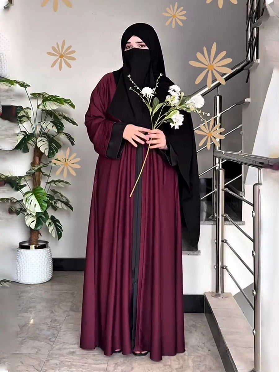 Luna Classic Abaya ( Maroon )